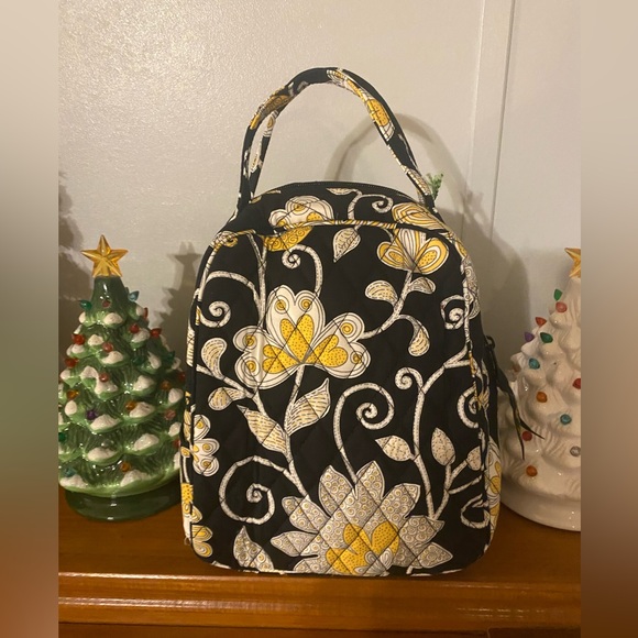 Vera Bradley Lets Do Lunch insulated lunch bag retired Yellow Bird pattern - Picture 2 of 13